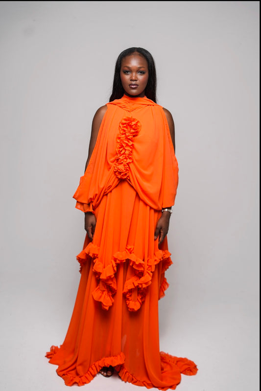 THE UNKNOWN ORANGE DRESS