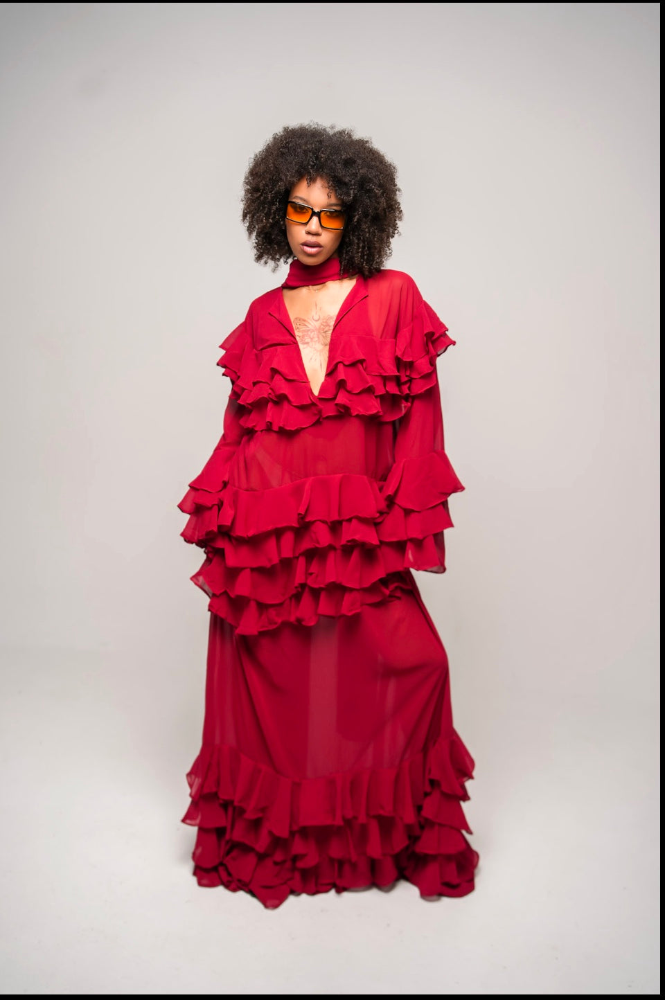 THE CONFIDENT Burgundy Dress