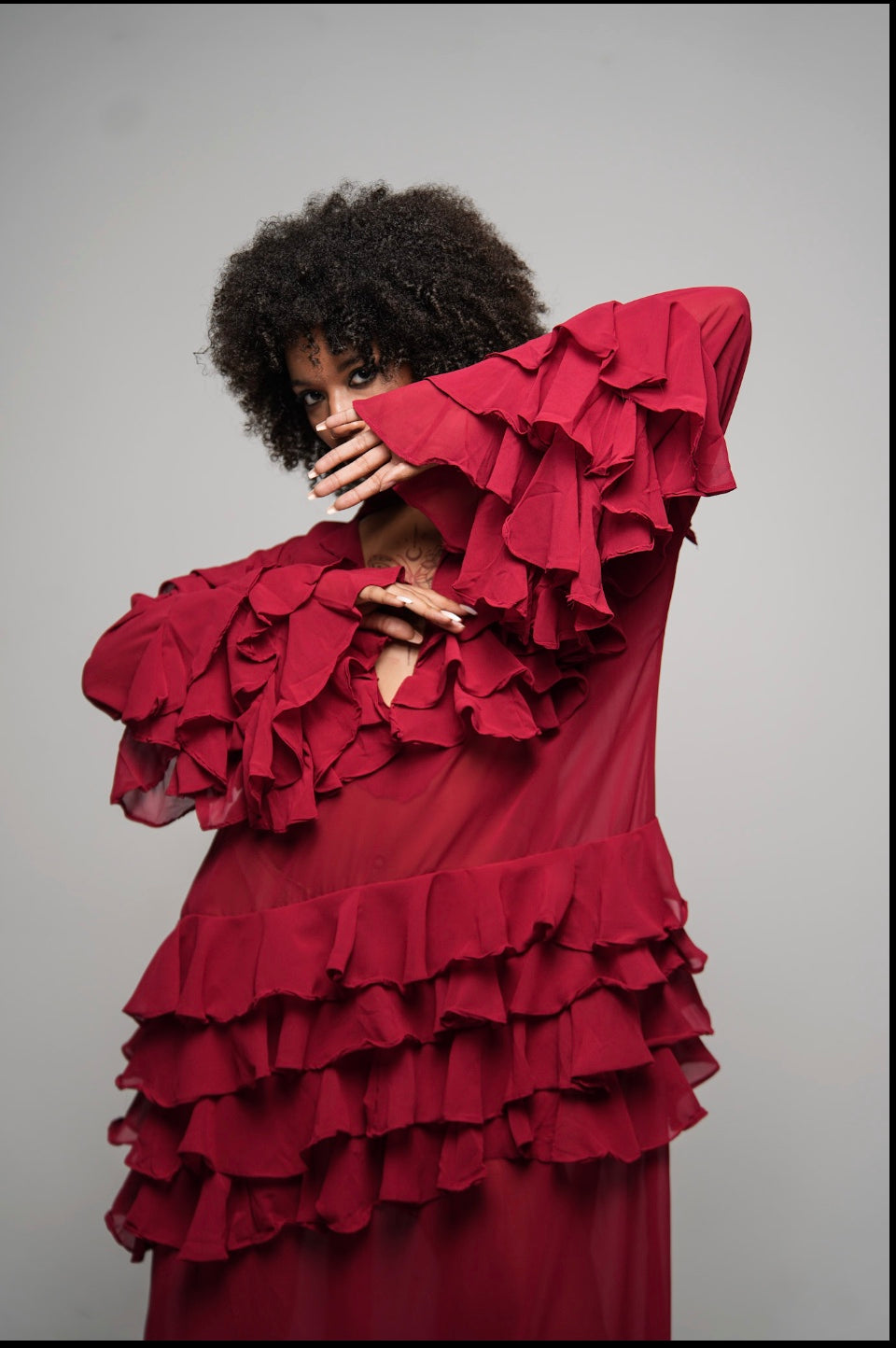 THE CONFIDENT Burgundy Dress