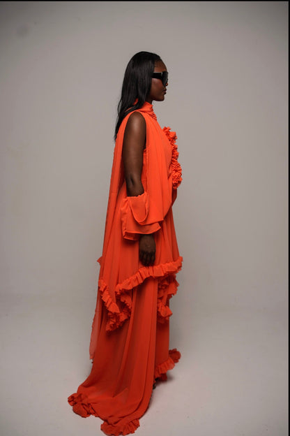 THE UNKNOWN ORANGE DRESS