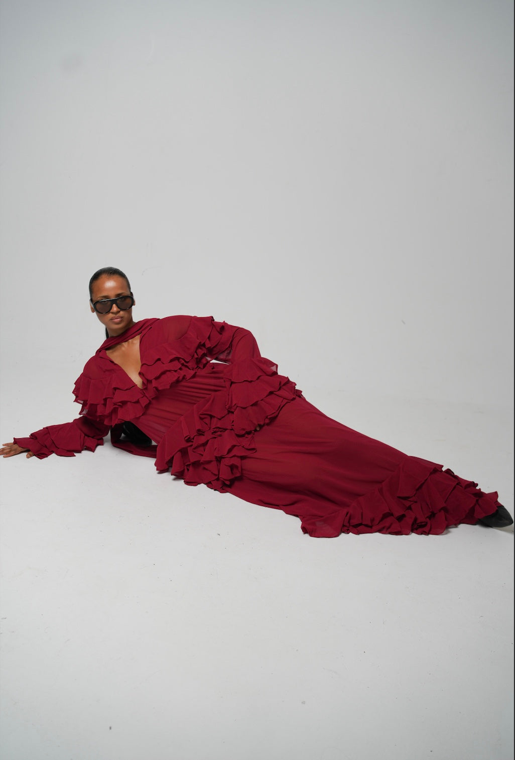 THE CONFIDENT Burgundy Dress